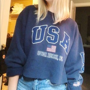 USA CROP HOODIE